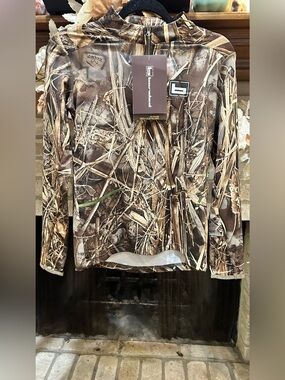 Kids Camo pullover Jacket - Brown/Green Realtree-Style EUC